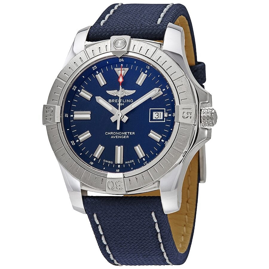 Shop Authentic Breitling Avenger Automatic 43 Blue Dial Blue Nylon Strap Watch for Men - A17318101C1X1 - Luxxuri