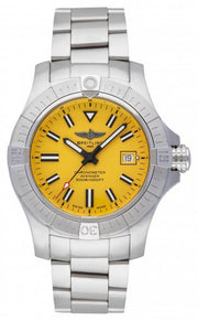  Shop Authentic Breitling Avenger Automatic 45mm Seawolf Yellow Dial Silver Steel Strap Strap Watch for Men - A17319101/1A1 - Luxxuri
