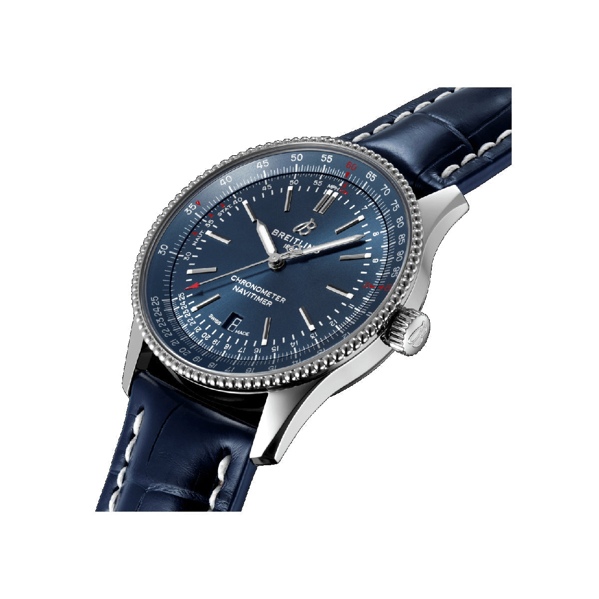  Shop Authentic Breitling Navitimer Automatic 41 Blue Dial Blue Leather Strap Watch for Men - A17326161C1P3 - Luxxuri