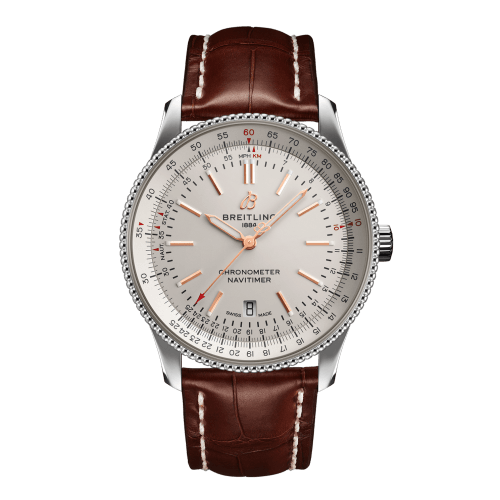  Shop Authentic Breitling Navitimer 1 Automatic 41mm White Dial Brown Leather Strap Mens Watch - U17326241G1P2 - Luxxuri