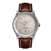  Shop Authentic Breitling Navitimer 1 Automatic 41mm White Dial Brown Leather Strap Mens Watch - U17326241G1P2 - Luxxuri