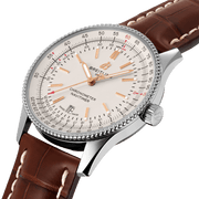  Shop Authentic Breitling Navitimer 1 Automatic 41mm White Dial Brown Leather Strap Mens Watch - U17326241G1P2 - Luxxuri