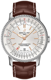  Shop Authentic Breitling Navitimer Automatic 41 White Dial Brown Leather Strap Watch for Men - A17326211G1P2 - Luxxuri