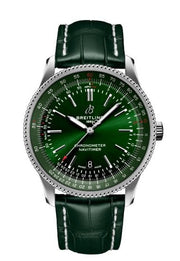  Shop Authentic Breitling Navitimer Automatic 41mm Green Dial Green Leather Strap Watch for Men - A17326361L1P1 - Luxxuri