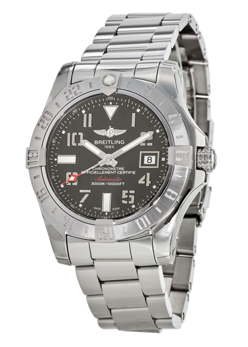  Shop Authentic Breitling Avenger II Seawolf 45mm Grey Dial Silver Steel Strap Mens Watch - A1733110/F563 - Luxxuri