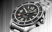  Shop Authentic Breitling Superocean Automatic 44mm Black Dial Silver Steel Strap Watch for Men - A17367D71B1A1 - Luxxuri
