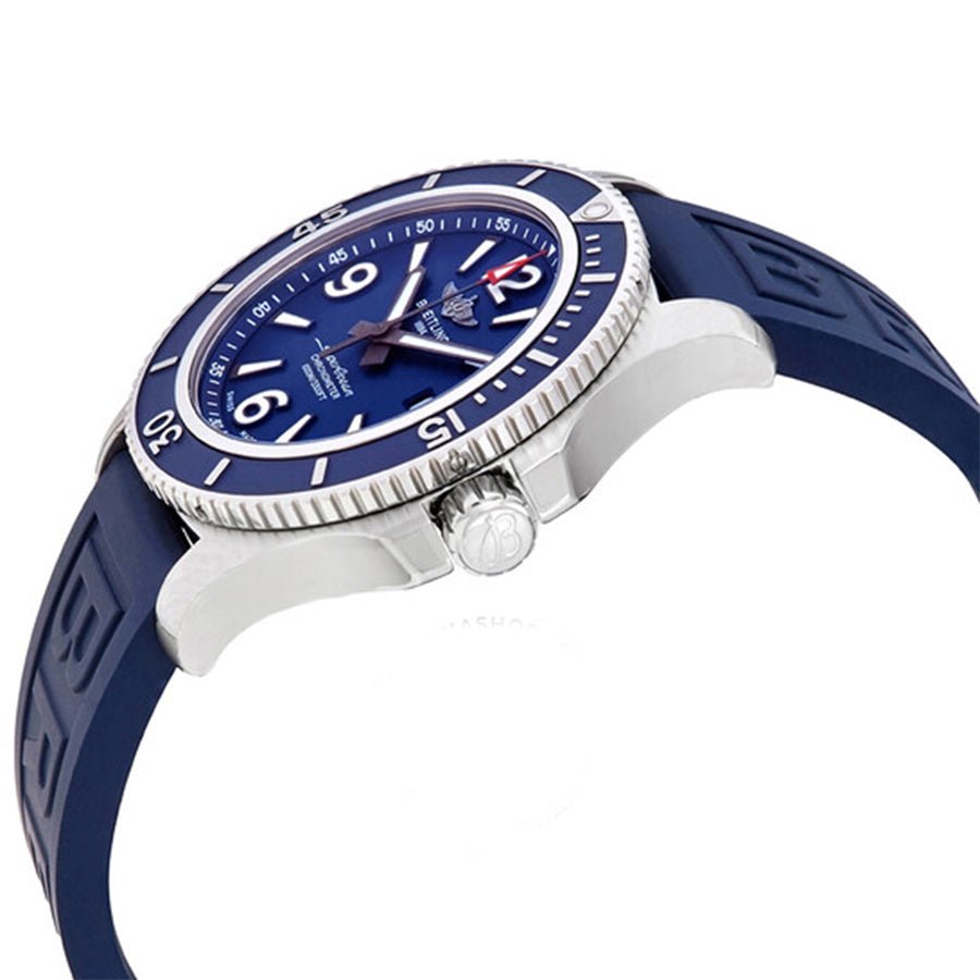  Shop Authentic Breitling Superocean 44mm Automatic Blue Dial Blue Rubber Strap Watch for Men - A17367D81C1S2 - Luxxuri