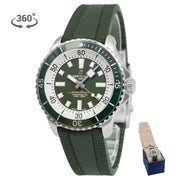  Shop Authentic Breitling Superocean Automatic 44 Green Dial Green Rubber Strap Watch for Men - A17376A31L1S1 - Luxxuri