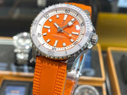  Shop Authentic Breitling Superocean Automatic 36 Orange Dial Orange Rubber Strap Watch for Men - A17377211O1S1 - Luxxuri