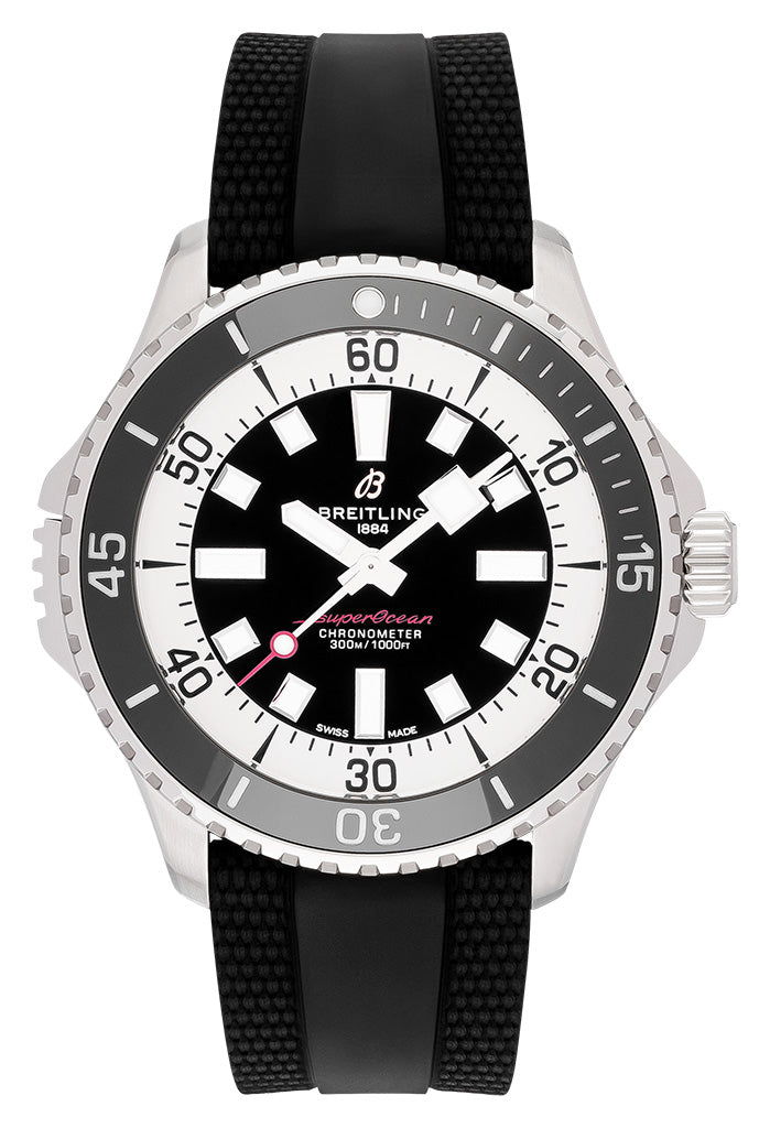  Shop Authentic Breitling Superocean Automatic 46 Black Dial Black Rubber Strap Watch for Men - A17378211B1S1 - Luxxuri
