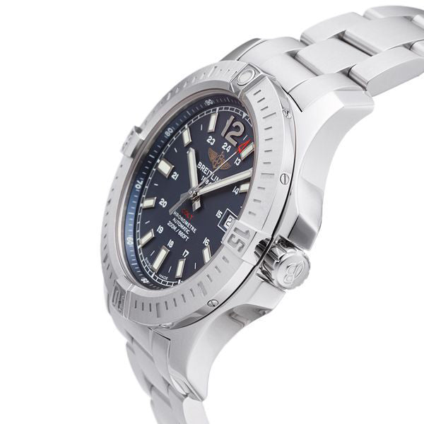  Shop Authentic Breitling Colt Automatic 44mm Blue Dial Silver Steel Strap Mens Watch - A1738811/C906/173A - Luxxuri