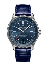  Shop Authentic Breitling Navitimer Automatic 35 Blue Dial Blue Leather Strap Watch for Men - A17395161C1P1 - Luxxuri