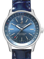  Shop Authentic Breitling Navitimer Automatic 35 Blue Dial Blue Leather Strap Watch for Men - A17395161C1P1 - Luxxuri