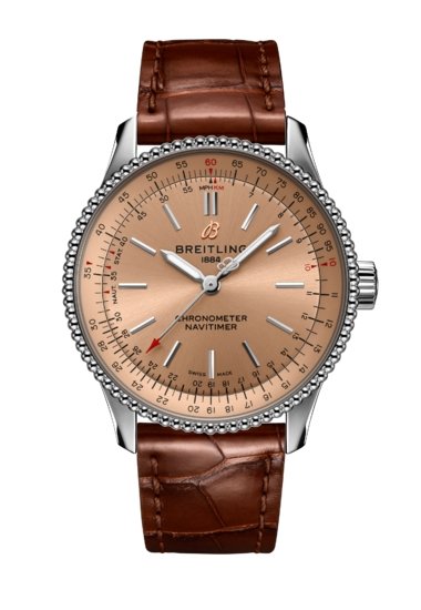  Shop Authentic Breitling Navitimer Automatic 35 Brown Dial Brown Leather Strap Watch for Men - A17395201K1P1 - Luxxuri