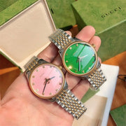  Shop Authentic Gucci G Timeless Quartz Green Dial Two Tone Steel Strap Watch For Men - YA1264182 - Luxxuri