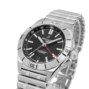  Shop Authentic Breitling Chronomat GMT 40 Automatic Black Dial Silver Steel Strap Watch for Men - A32398101B1A1 - Luxxuri