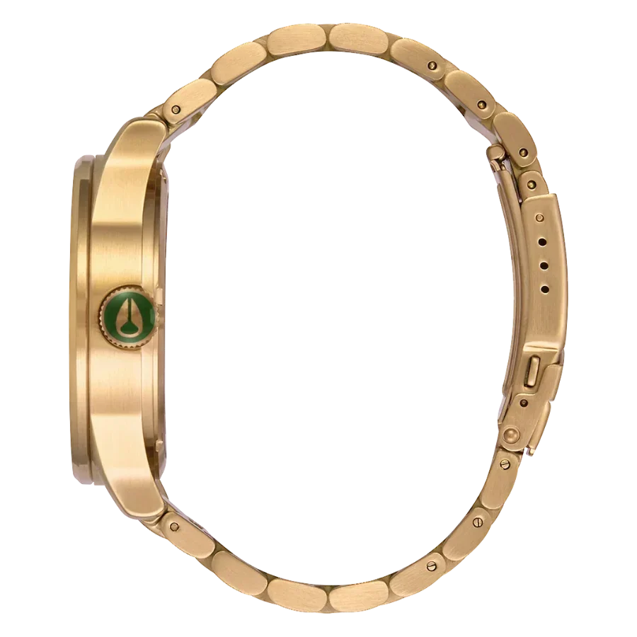 Nixon Sentry Green Dial Gold Steel Strap Watch for Men - A356-1919