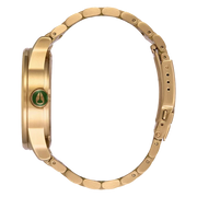 Nixon Sentry Green Dial Gold Steel Strap Watch for Men - A356-1919