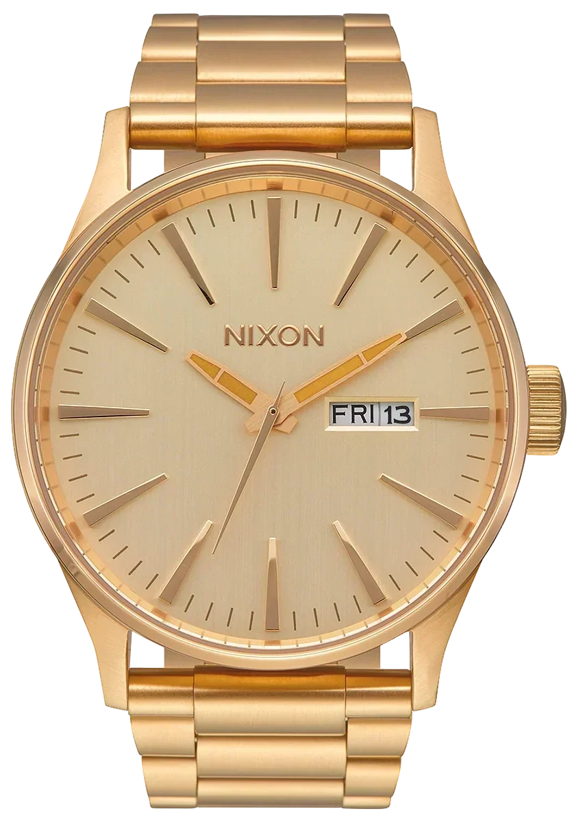 Nixon Sentry Gold Dial Gold Steel Strap Watch for Men - A356-502