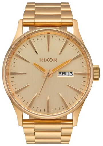 Nixon Sentry Gold Dial Gold Steel Strap Watch for Men - A356-502
