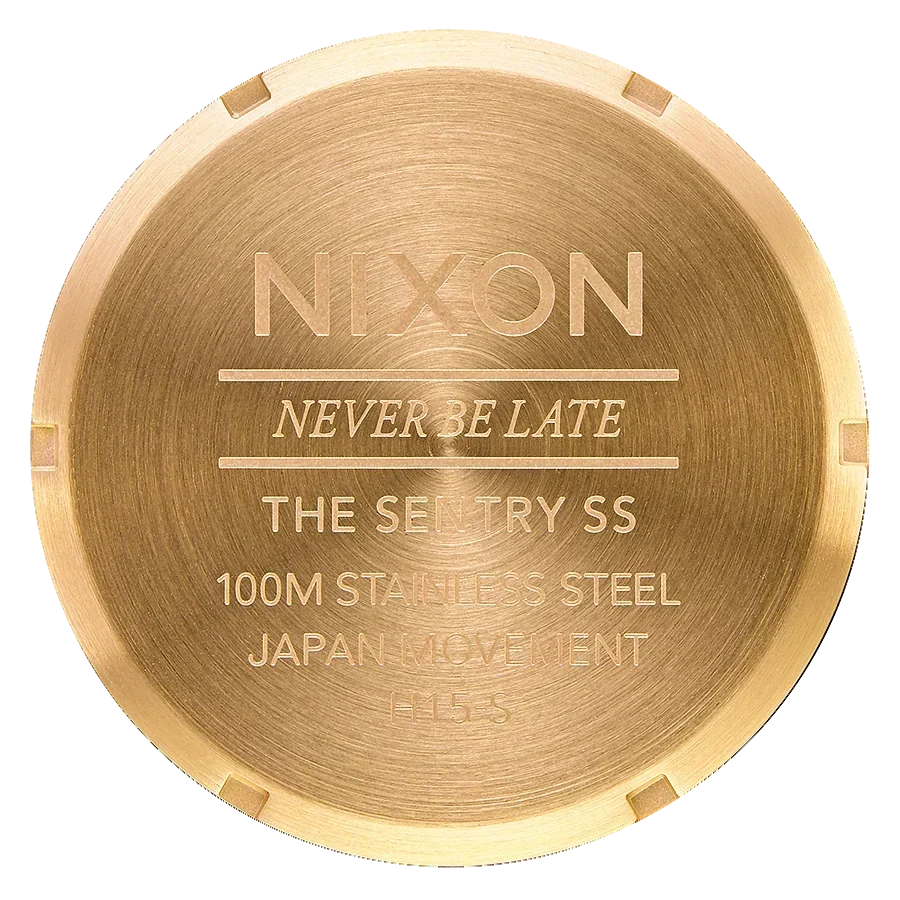 Nixon Sentry Gold Dial Gold Steel Strap Watch for Men - A356-502