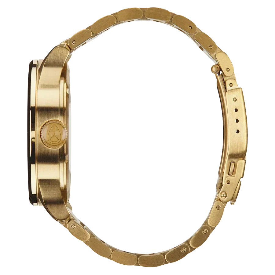 Nixon Sentry Black Dial Gold Steel Strap Watch for Men - A356-510