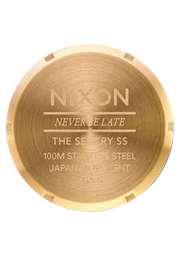 Nixon Sentry Black Dial Gold Steel Strap Watch for Men - A356-510