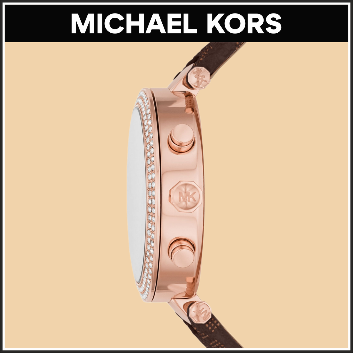  Shop Authentic Michael Kors Parker Chronograph White Dial Brown Leather Strap Watch For Women - MK6917 - Luxxuri