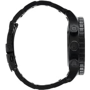 Nixon 48-20 Chrono Black Dial Black Steel Strap Watch for Men - A486-1320