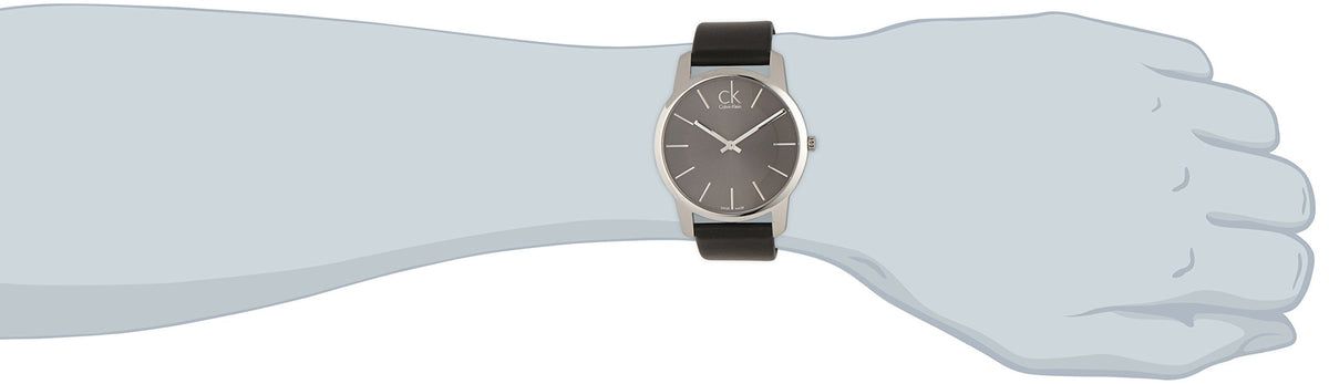  Shop Authentic Calvin Klein City Black Dial Black Leather Strap Watch for Men - K2G21107 - Luxxuri