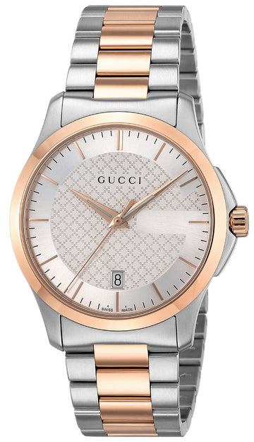  Shop Authentic Gucci G Timeless Silver Dial Two Tone Steel Strap Watch For Men - YA126473 - Luxxuri