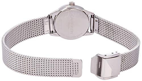  Shop Authentic Calvin Klein Minimal White Dial Silver Mesh Bracelet Watch for Women - K3M2312Y - Luxxuri