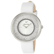  Shop Authentic Swarovski Crystalline Pure White Dial White Leather Strap Watch for Women - 5275046 - Luxxuri