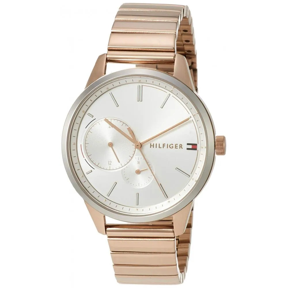  Shop Authentic Tommy Hilfiger Brooke Silver Dial Rose Gold Steel Strap Watch for Women - 1782021 - Luxxuri