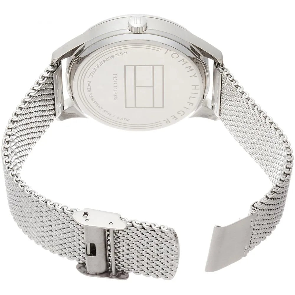  Shop Authentic Tommy Hilfiger Damon Quartz Chronograph Black Dial Silver Mesh Bracelet Watch for Men - 1791415 - Luxxuri