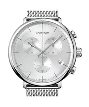  Shop Authentic Calvin Klein High Noon Silver Dial Silver Mesh Bracelet Watch for Men - K8M27126 - Luxxuri