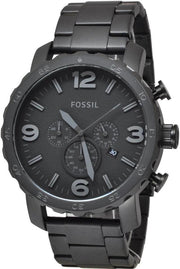  Shop Authentic Fossil Nate Chronograph Black Dial Black Steel Strap Watch for Men - JR1401 - Luxxuri
