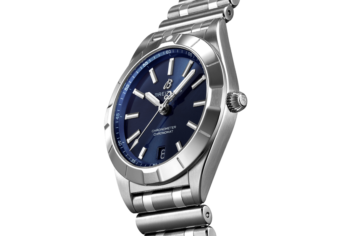  Shop Authentic Breitling Chronomat 32 Blue Dial Silver Steel Strap Watch for Women - A77310101C1A1 - Luxxuri