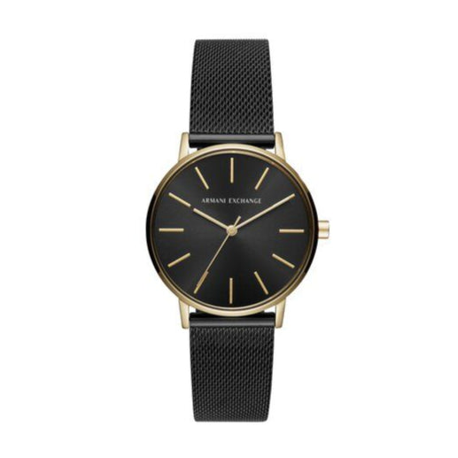  Shop Authentic Armani Exchange Lola Three Hand Black Dial Black Mesh Strap Watch For Women - AX5548 - Luxxuri