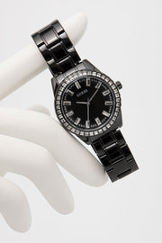  Shop Authentic Guess Sparkler Diamonds Black Dial Black Steel Strap Watch for Women - GW0111L4 - Luxxuri