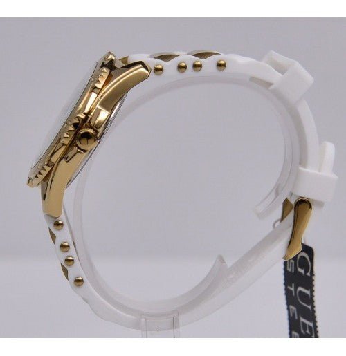  Shop Authentic Guess Intrepid White Dial Two Tone Silicone Strap Watch For Women - W0325L6 - Luxxuri
