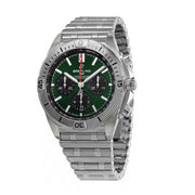  Shop Authentic Breitling Chronomat B01 42 Green Dial Silver Steel Strap Watch for Men - AB0134101L1A1 - Luxxuri