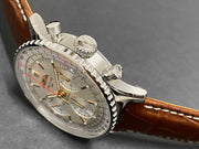  Shop Authentic Breitling Navitimer B01 Chronograph 41 White Dial Brown Leather Strap Watch for Men - AB0139211G1P1 - Luxxuri