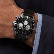  Shop Authentic Breitling Superocean Heritage B01 Chronograph 44 Black Dial Black Mesh Bracelet Watch for Men - AB0162121B1S1 - Luxxuri