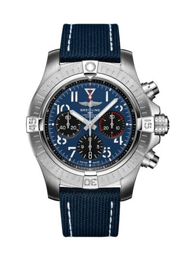  Shop Authentic Breitling Avenger B01 Chronograph 45 Blue Dial Blue Nylon Strap Watch for Men - AB01821A1C1X1 - Luxxuri