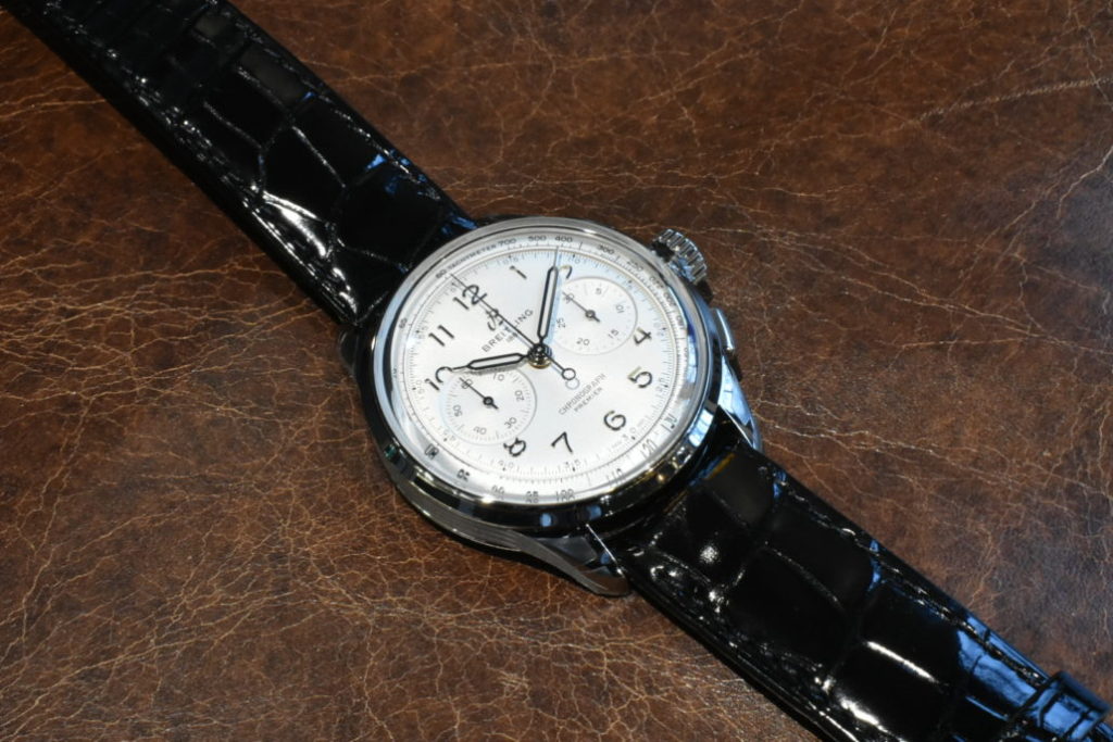  Shop Authentic Breitling Premier B09 Chronograph 40 White Dial Black Leather Strap Watch for Men - AB0930371G1P1 - Luxxuri