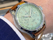  Shop Authentic Breitling Premier B09 Chronograph 40 Green Dial Brown Leather Strap Watch for Men - AB0930D31L1P1 - Luxxuri