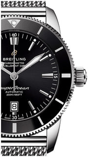  Shop Authentic Breitling Superocean Heritage B20 Automatic 46 Black Dial Silver Mesh Bracelet Watch for Men - AB2020121B1A1 - Luxxuri