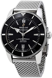  Shop Authentic Breitling Superocean Heritage B20 Automatic 46 Black Dial Silver Mesh Bracelet Watch for Men - AB2020121B1A1 - Luxxuri