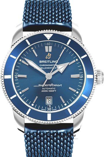  Shop Authentic Breitling Superocean Heritage B20 Automatic 46 Blue Dial Blue Mesh Bracelet Watch for Men - AB2020161C1S1 - Luxxuri
